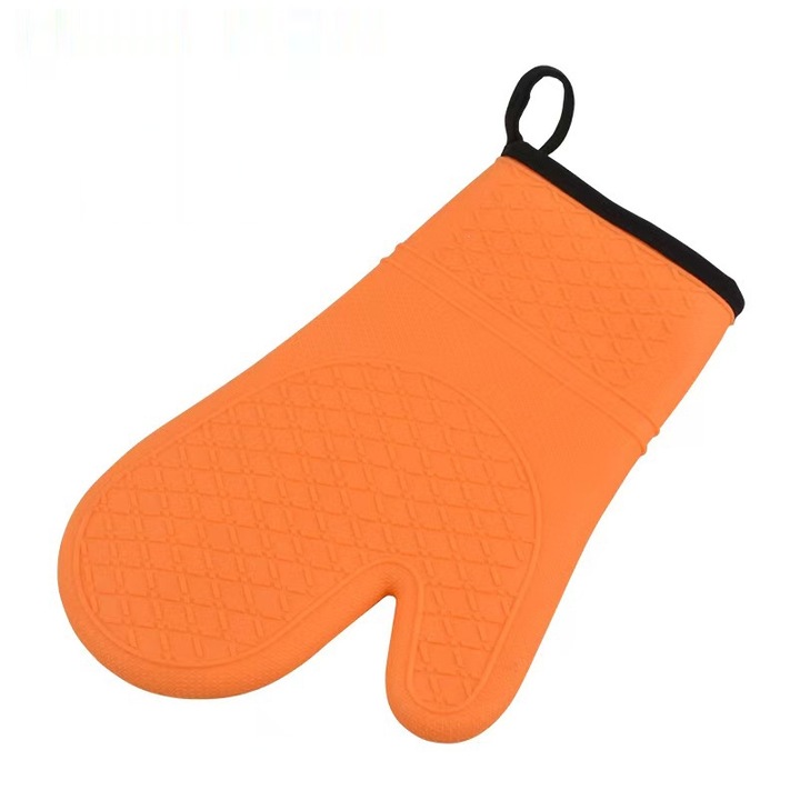 Szilikon sütőkesztyű, 2 db, hőálló 600°F, puha bélés, narancs