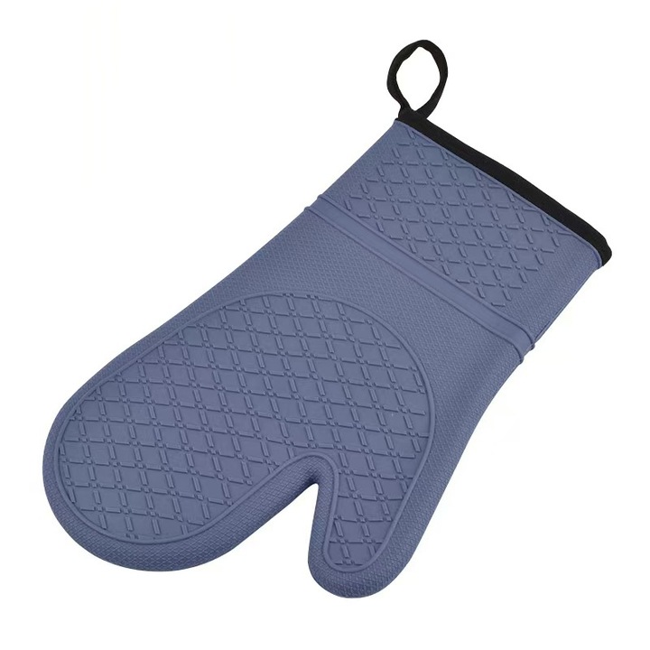 Szilikon sütőkesztyű, 2db-os készlet, 600°F hőálló, puha bélés, sötétszürke