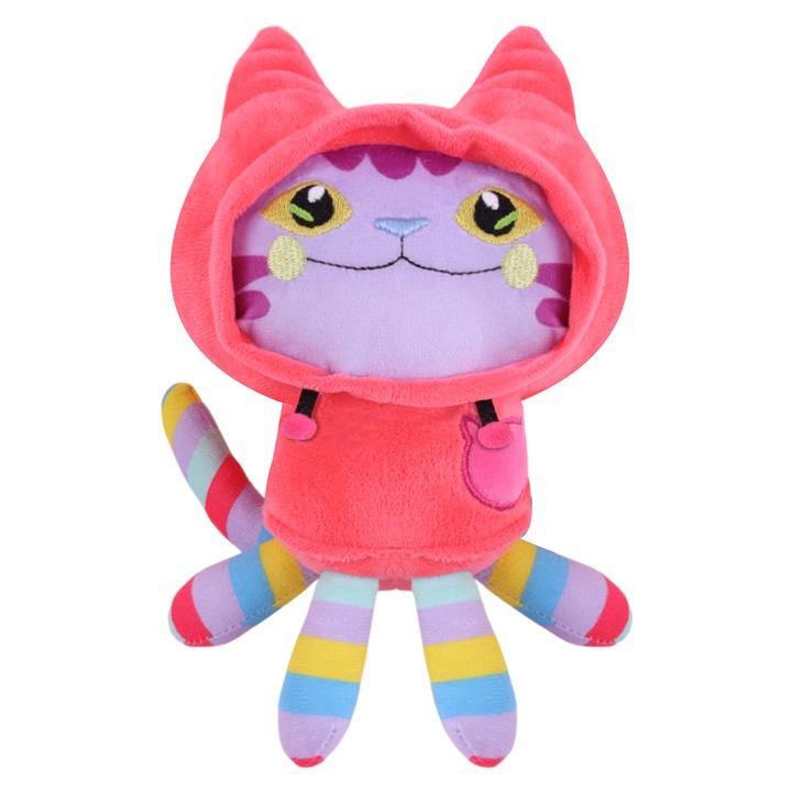 Плюшена играчка Gabby's DollHouse, мека, плюшена фигурка Gabby DJ Cat, плюшена играчка за деца, плюшена кукла Gabbys DollHouse, подходяща за деца и възрастни, играчки за деца