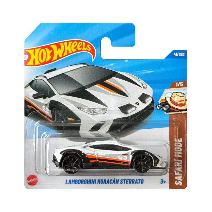 Masinuta Metalica Hot Wheels, Lamborghini Huracan Sterrato, 1:64, Alb