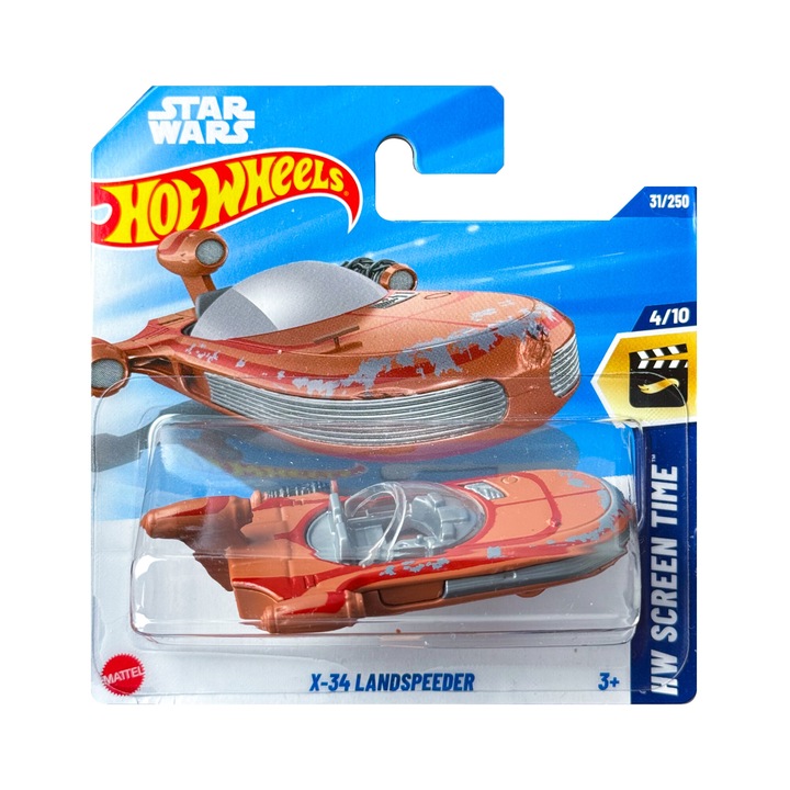 Nava Spatiala Metalica Hot Wheels, X-34 Landspeeder, HW Screen Time 2025 1:64, Maro