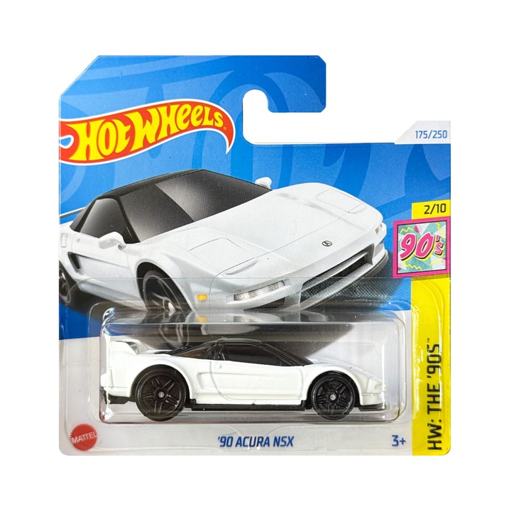 Masinuta Metalica Hot Wheels, '90 Acura NSX, 1:64, Alb