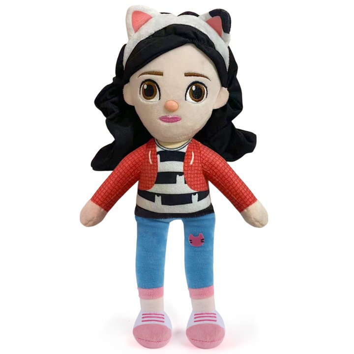 Плюшена играчка Gabby's DollHouse, мека, плюшена фигурка Gabby, плюшена играчка за деца, плюшена кукла Gabbys DollHouse, подходяща за деца и възрастни, играчки за деца