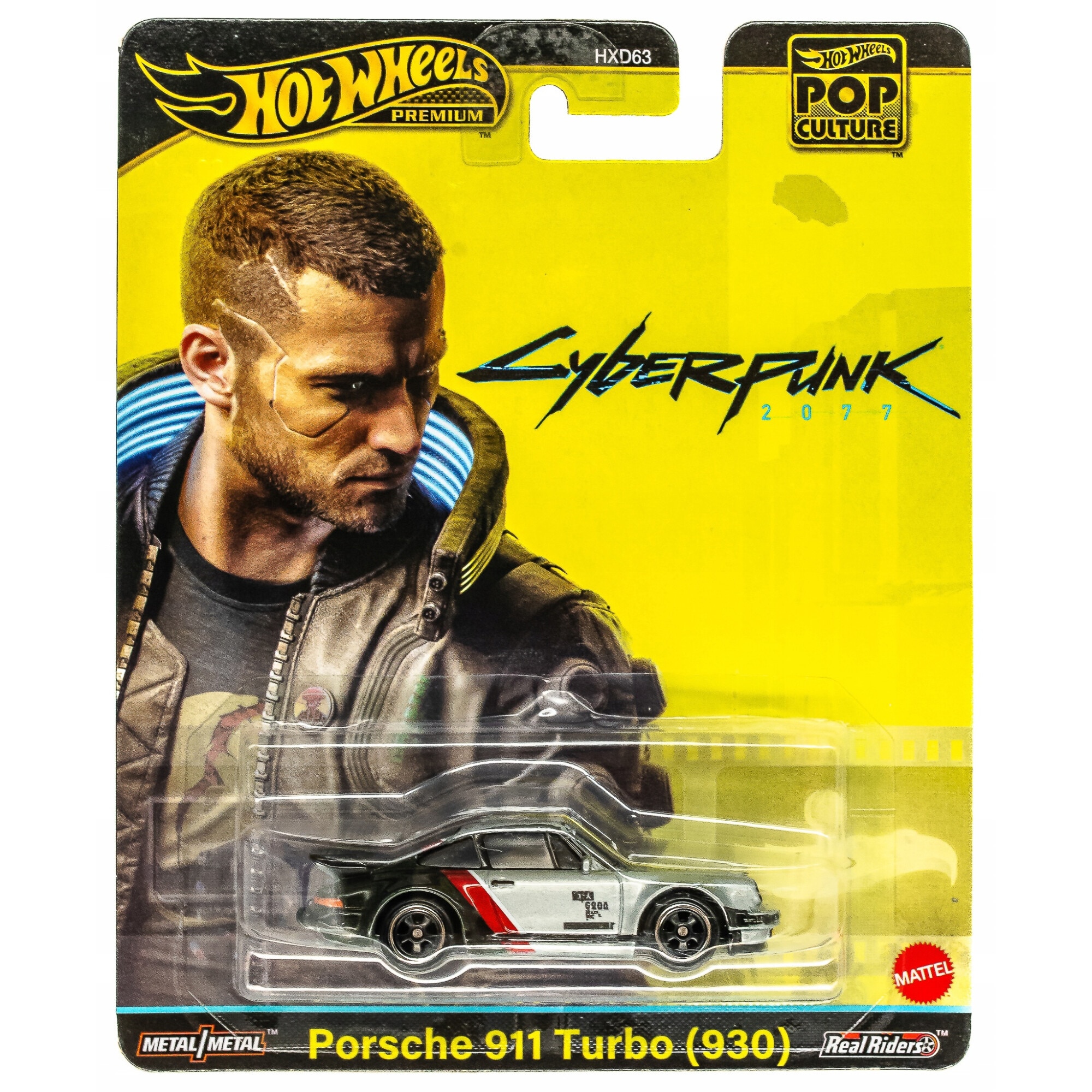 Masinuta metalica Hot Wheels Premium, Porsche 911 Turbo Cyberpunk