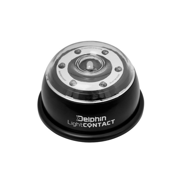 Lanterna de cort pescuit, Delphin, Model Light Contact cu 7 (6+1) LED-uri