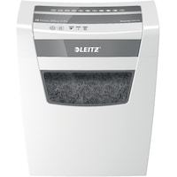 Distrugator documente Leitz IQ Home Office, 8 coli, P4, cross-cut, cos 15l, alb-gri