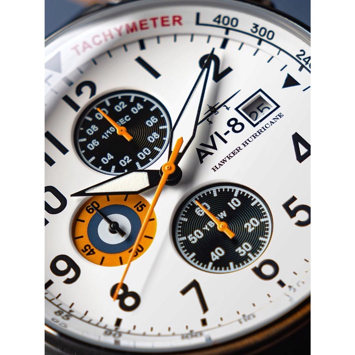 Ceas barbatesc Avi-8 AV-4011-1E, Quartz, 43mm, 5ATM