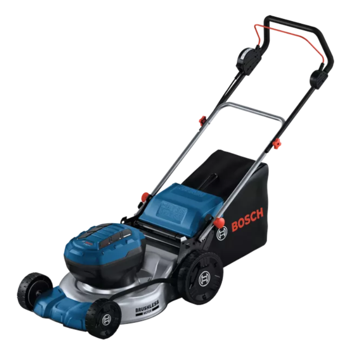 Безжична косачка за трева Bosch Professional GRA 18V2-46, 18 V, ширина на косене 46 см, 6 нива на косене, височина на косене 30 - 70 мм, торба за събиране 60 л, без зарядно устройство и батерия в комплекта