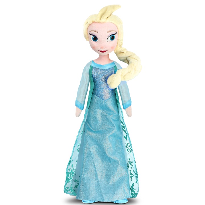 Плюшена играчка Frozen Elsa, мека, Плюшена фигурка Елза, Плюшена играчка за деца, Плюшена кукла Frozen, подходяща за деца и възрастни, играчки за деца