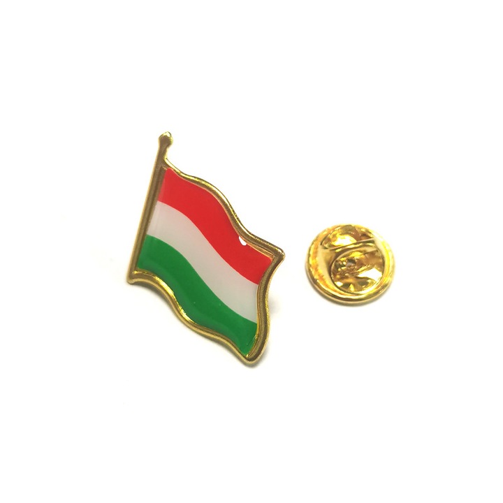 Set 5 Insigne Steag Ungaria - Metal Multicolor (2.5x2 cm) - Pentru Ziua Nationala, Ziua Libertatii - Cadou Patriotic