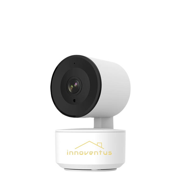 Baby Monitor WiFi INNOVENTUS®, 4MP Full HD, Rotire 360°, Vedere Nocturna IR, Detectare Miscare, Audio Bidirectional, Compatibil TUYA