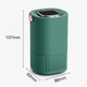 Légtisztító, negatív ionokkal megszünteti a szagokat, 400 m³/h, 360°-os környezeti levegő, 35 dB, 2000 Mah, USB, gomb, sokféle helyre alkalmas, zöld