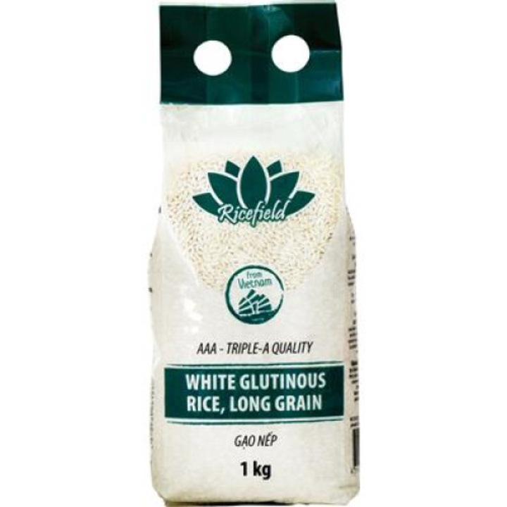 Orez alb, lipicios si cu bob lung Glutinos 1kg - Ricefield