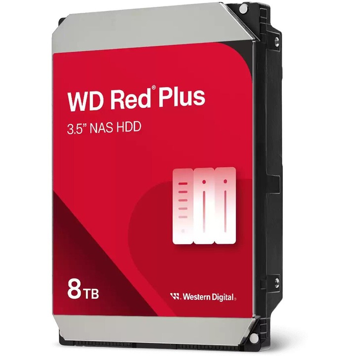 Твърд диск WD Red Plus 8TB, 3.5", 5640 RPM, 256 MB