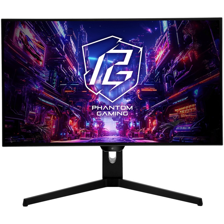 Monitor Gaming LED Asrock PGO27QFS, 27", QHD, 240 Hz, 0,03 ms, FreeSync, HDMI, fekete