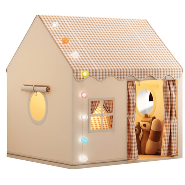 Casuta/Cort de joaca pentru copii, Design pliabil, interior/exterior, 120x105x128 cm