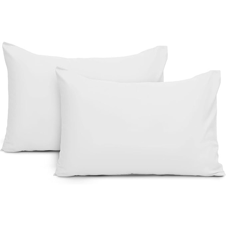 Set 2 fete de perna 40 x 60 cm bumbac ranforce alb uni