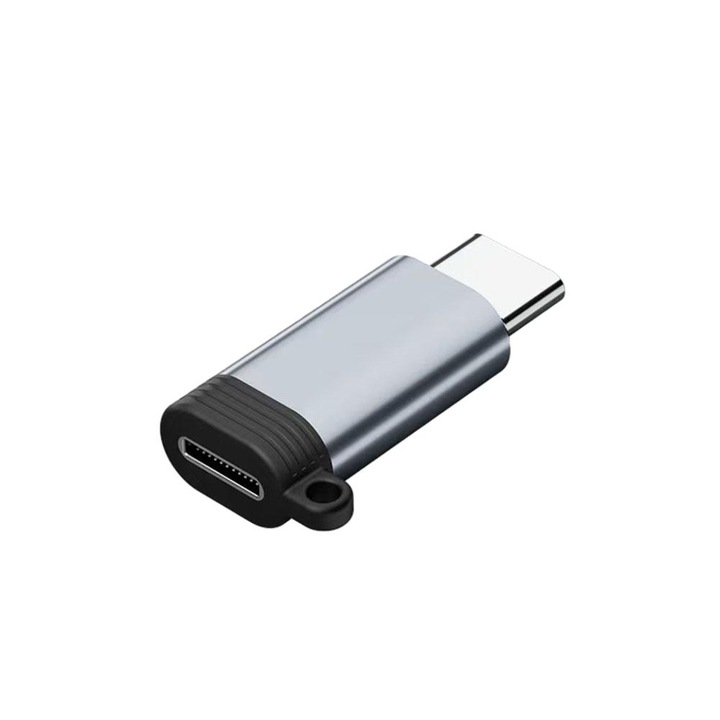 Lightning към USB C адаптер, бързо зареждане и трансфер на данни, 11.2x28x6.6mm