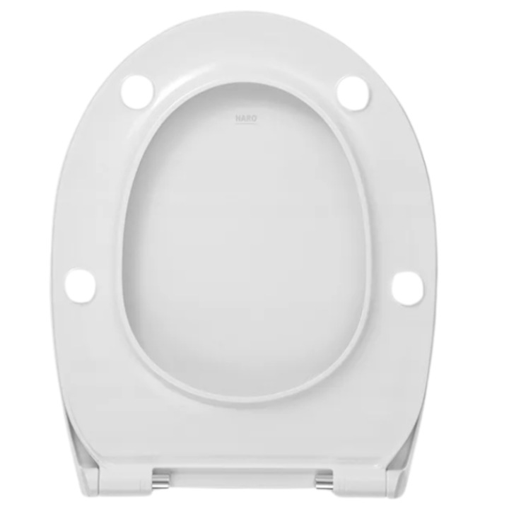 Capac WC, Hamberger, Compatibil Cu Cersanit President, Duroplast, Inchidere Lenta Soft Close, Potrivit Pentru Roca Victoria, In Set Complet Cu Balamale, Alb