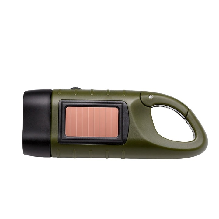 Преносимо фенерче, LED, соларно/зареждане на батерията, зелено