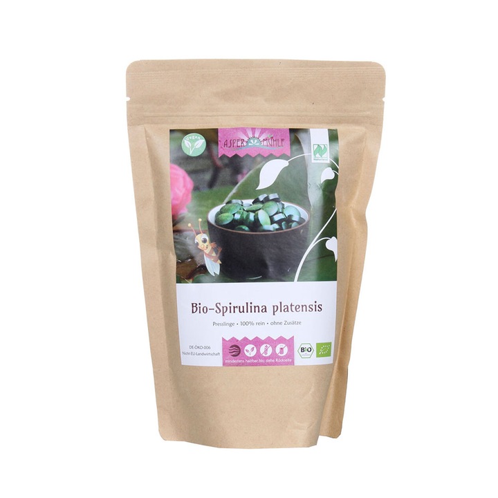 Supliment alimentar, Merco Spirulina 500g BIO Aspermühle-Bienenschwarmmm, 2000 comprimate