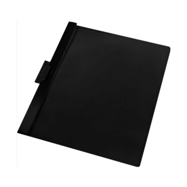 Dosar cu clips PP A4 transparent Herlitz - negru