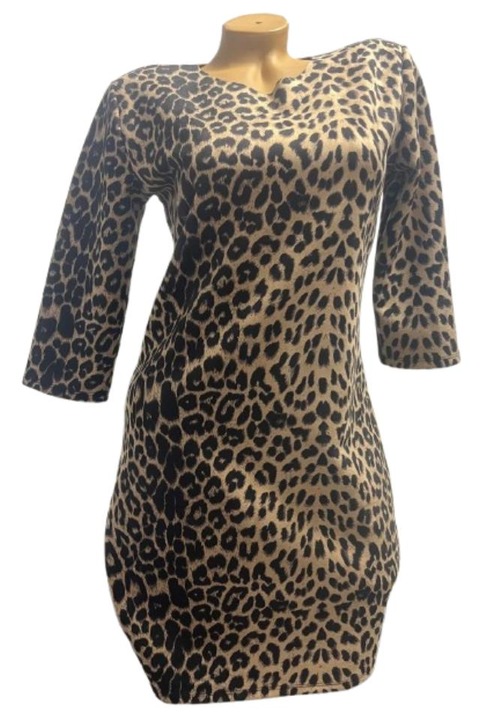 Női állatmintás ruha cipzárral, L-es méret
