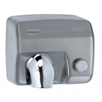 Uscator de maini SANIFLOW, inox satinat, actionare cu buton, Mediclinics Uscator de maini SANIFLOW, inox satinat, actionare cu buton, Mediclinics