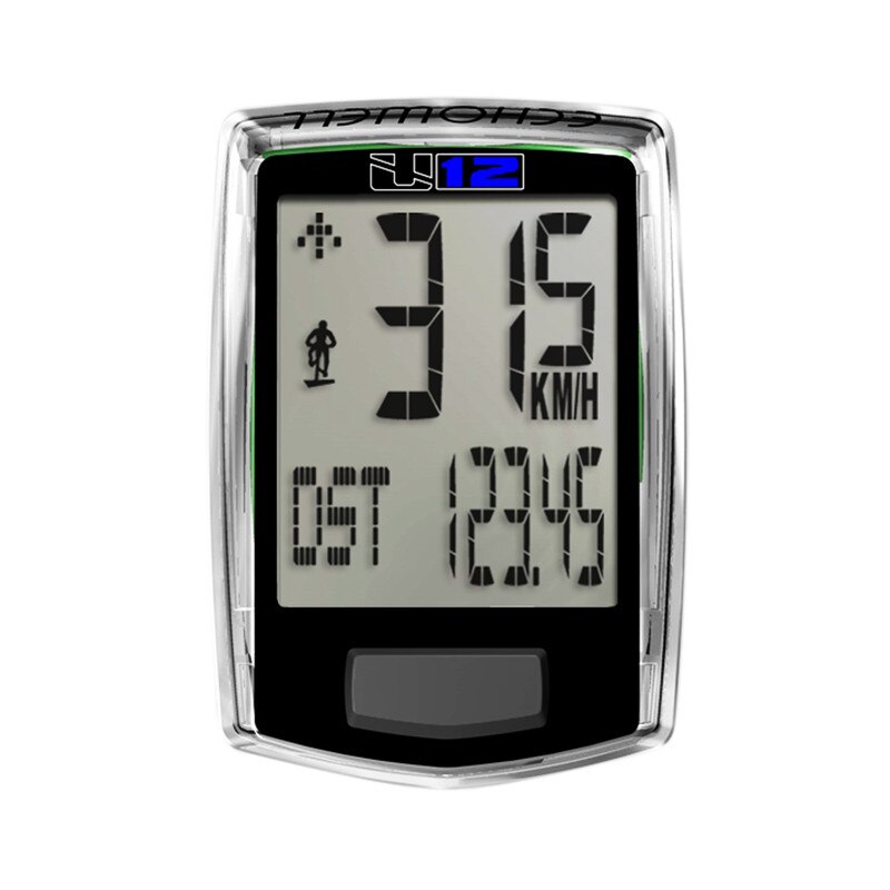 Vitezometru Echowell U12, cu fir, 12 functii, impermeabil, Black