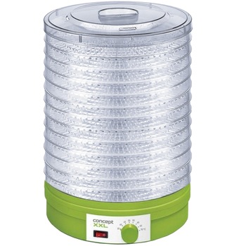 Deshidrator de alimente Concept SO1025, 245W, 12 tavi, diametru tava 32cm, ventilator, temperatura 35-70 70°, Verde Deshidrator de alimente Concept SO1025, 245W, 12 tavi, diametru tava 32cm, ventilator, temperatura 35-70 70°, Verde
