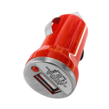 Incarcator auto 1xUSB, 1A, rosu Incarcator auto 1xUSB, 1A, rosu