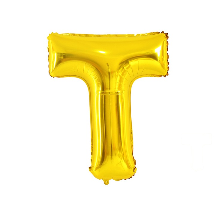 Arany betűs lufi, 16 colos, alufóliából, szülinapi party dekorációval