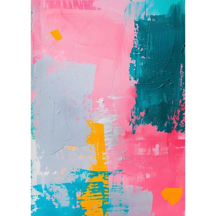 Tablou print pe canvas " Abstract Pink " PE 55 40x60 cm