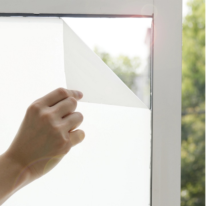 Folie vitrostatica mata pentru geam, tip sablare, protectie vizuala si intimitate, 60x300cm, TopBazar