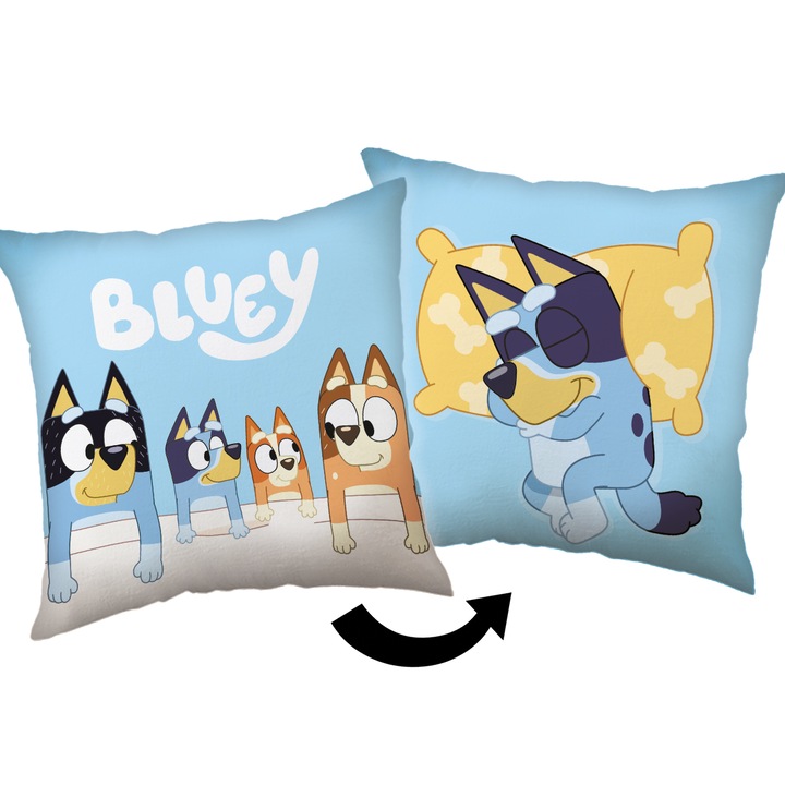 Perna decorativa pentru copii Bluey 40x40 cm Albastru