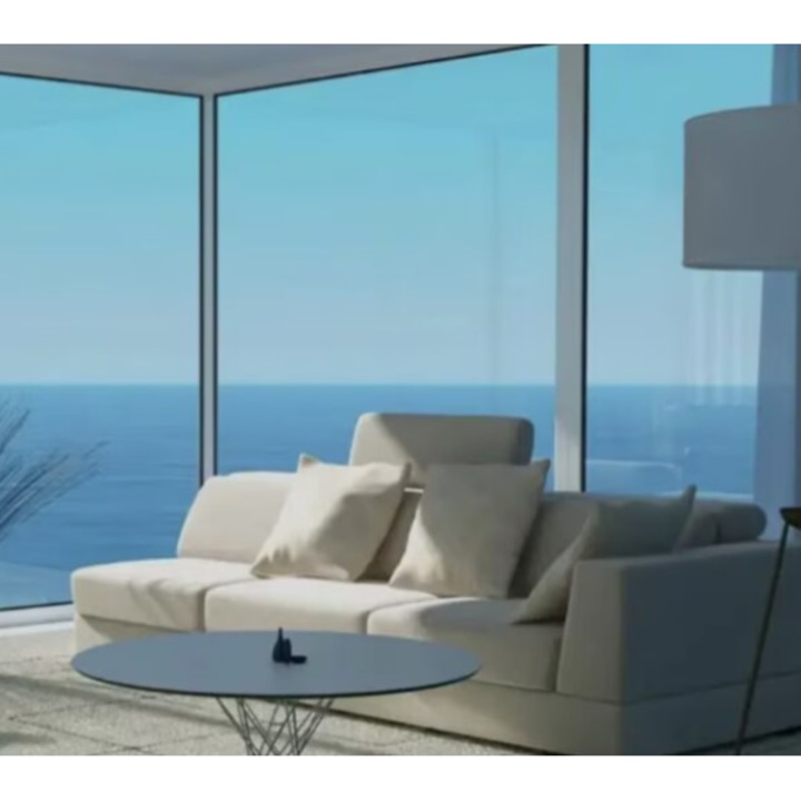 Folie Reflexiva protectie Geamuri termopan, montare pe interior cu Efect de Oglinda si Protectie Solara UV, Albastru, 60 x 300 cm, TopBazar