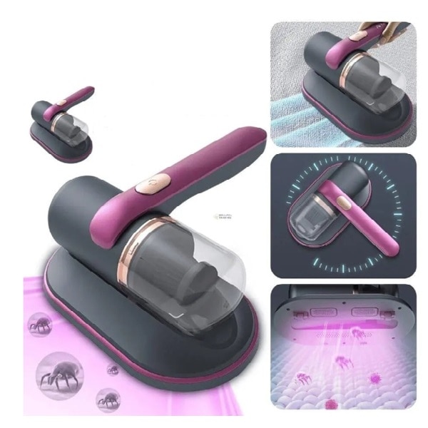 Aspirator fara fir si fara sac, 100W, antiacarieni 2 in 1 tehnologie UV, filtru, coshop®, mov