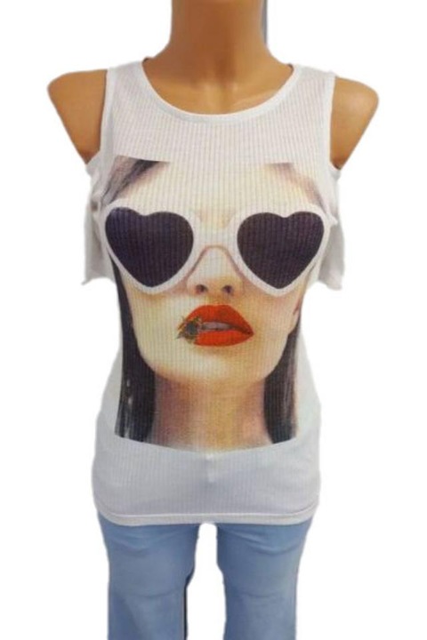 Tricou Sisters Point XS, Alb, Rixi