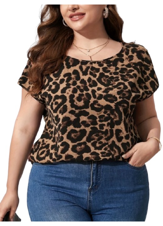 Bluză office cu imprimeu leopard