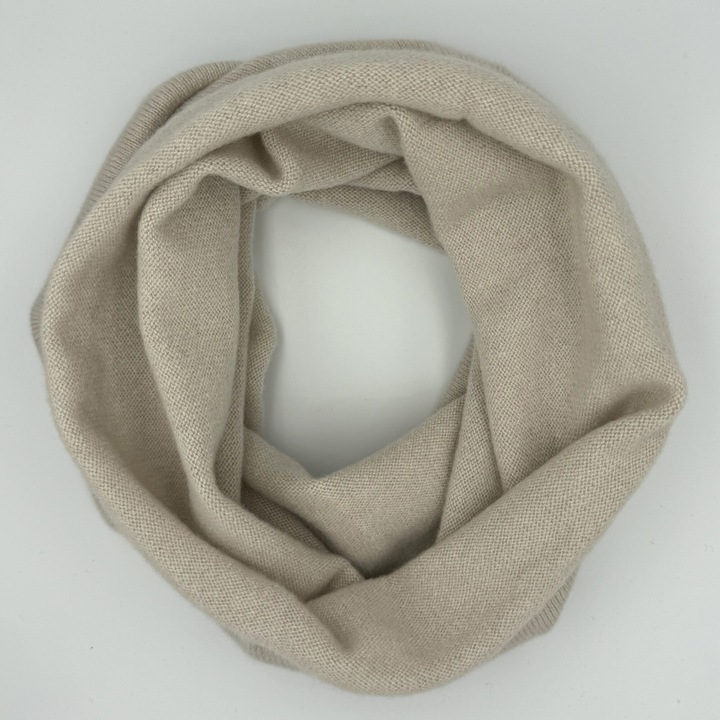 Esarfa tubulara din Casmir, Bej, M1008, Marime unica