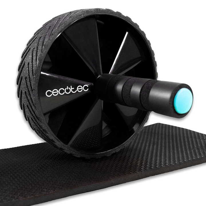 Roata abdominala Cecotec DrumFit AB, covoras antialunecare inclus