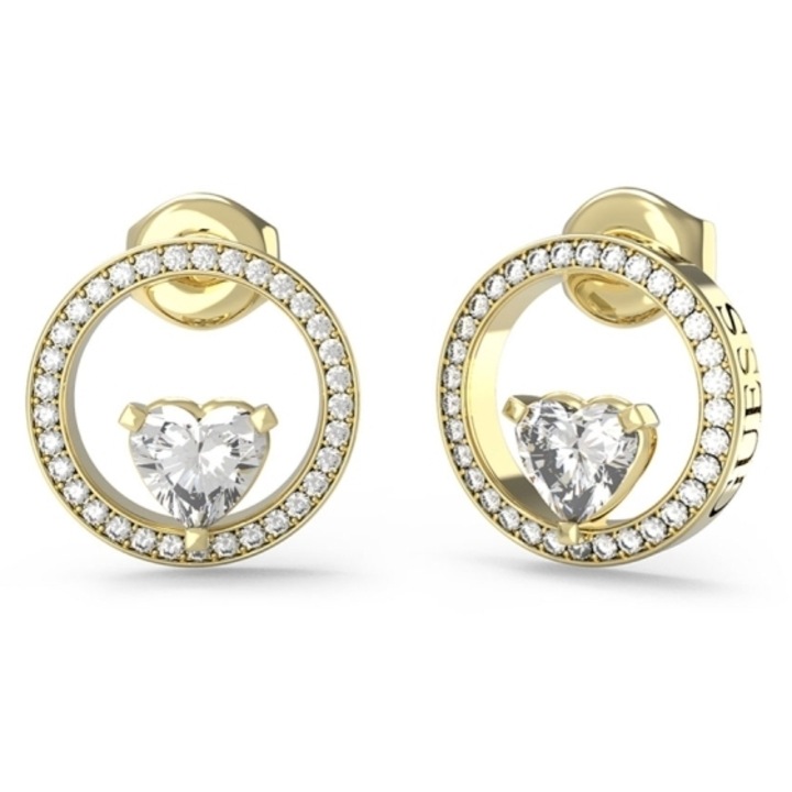 Cercei Guess M’ama non m’ama stud cu cristale JUBE04666JWYGT-U, Auriu