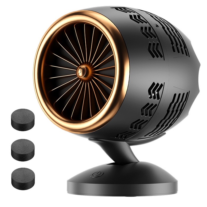 Преносим аспиратор Lingo, 2 скорости, 3 филтъра, USB зареждане, черен