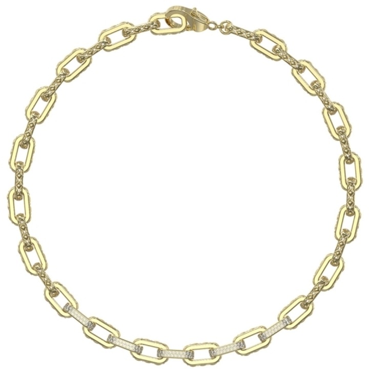 Colier Guess Stylish cu cristale JUBN04577JWYGT-U, Auriu