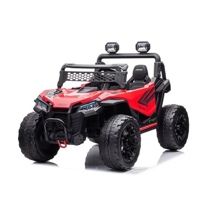 Vehicul de Teren pentru copii, 4x2 Off Road, cu Proiector, 12V, 3-8 ani, 30 kg, rosu