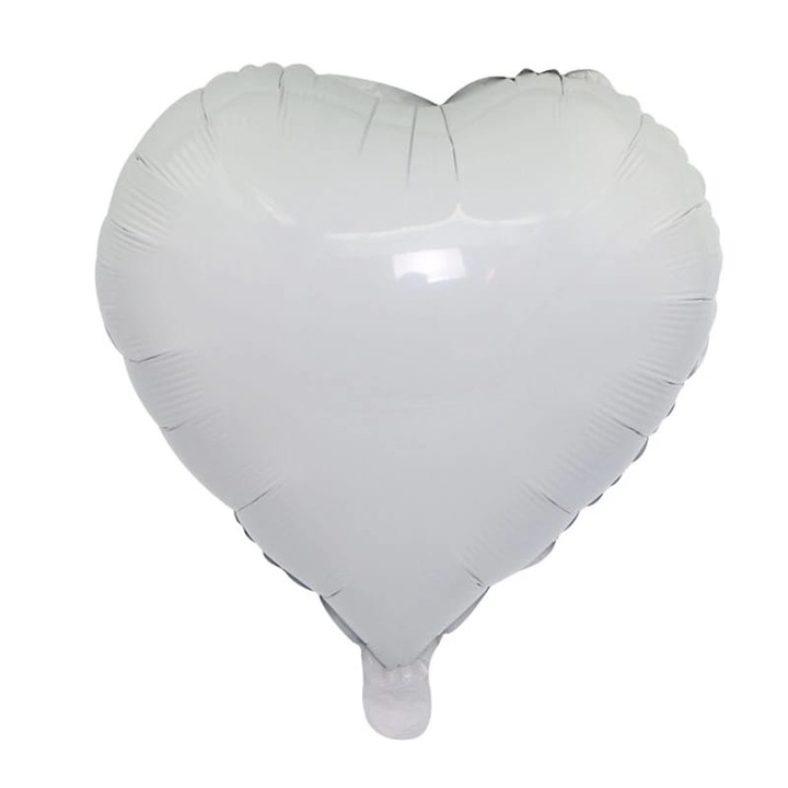 Balon folie inima alba, 45 cm, DOMI PARTY&GIFTS