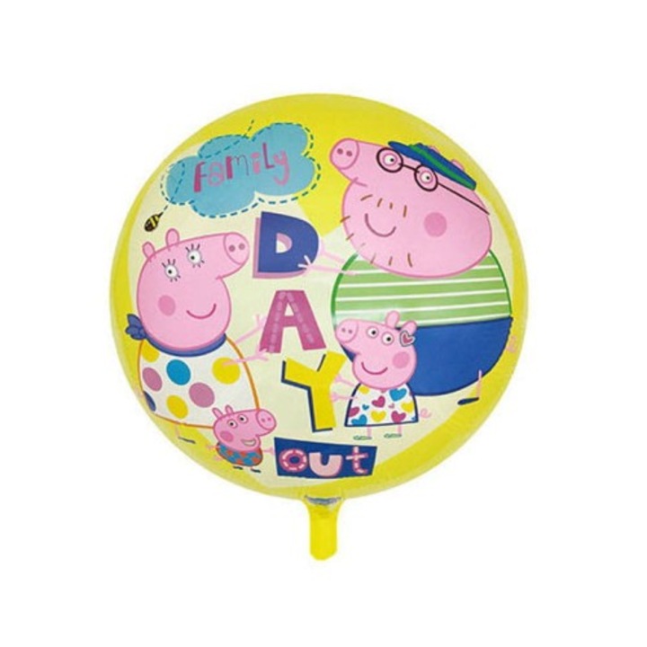 Кръгъл фолиев балон, Peppa pig, 45 см, DOMI PARTY&GIFTS