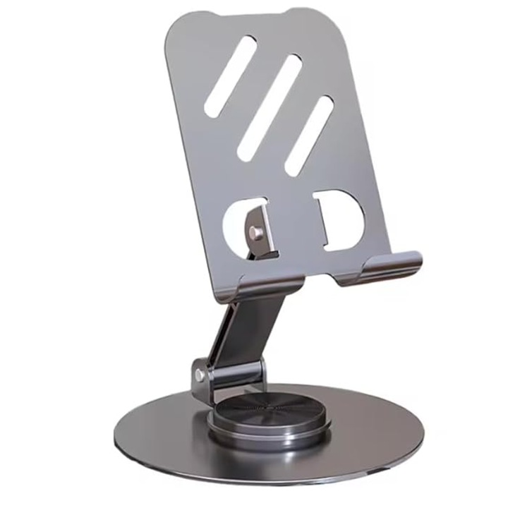 SELANI univerzális tartó mobiltelefonhoz és táblagéphez, 360°-ban elforgatható, összecsukható és teleszkópos kivitel, 13X10CM, Szürke