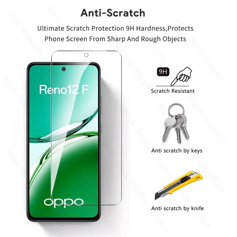 Folie protectie telefon, 2 bucati, sticla securizata, pentru Oppo Reno12 F / Reno12 FS