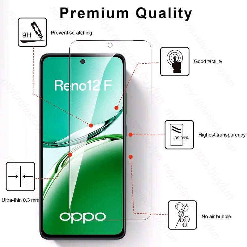 Folie protectie telefon, 2 bucati, sticla securizata, pentru Oppo Reno12 F / Reno12 FS